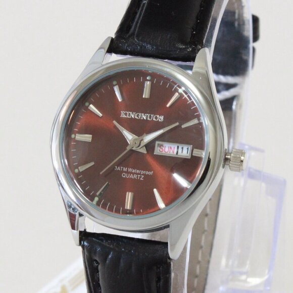 Women\'s Contemporary Dress Watch Silver With Black Strap 28mm main image 11